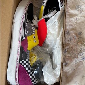 NWT Vans purple yellow black and white sneakers